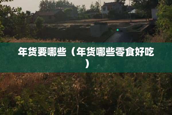 年货要哪些（年货哪些零食好吃）