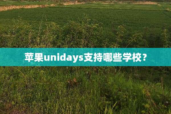 苹果unidays支持哪些学校？