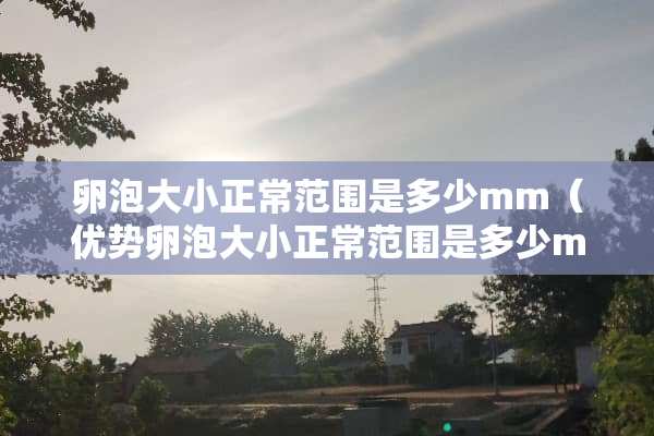 卵泡大小正常范围是多少mm（优势卵泡大小正常范围是多少mm）