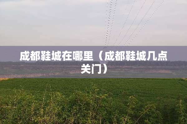 成都鞋城在哪里（成都鞋城几点关门）