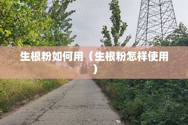 生根粉如何用（生根粉怎样使用）
