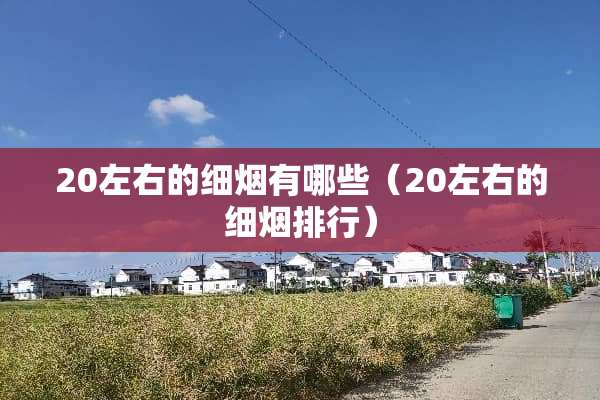 20左右的细烟有哪些（20左右的细烟排行）