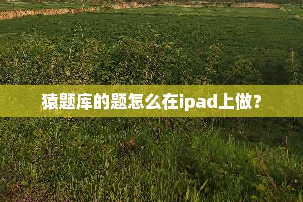 猿题库的题怎么在ipad上做？