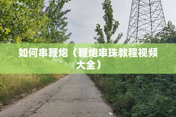 如何串鞭*（鞭*串珠教程视频大全）