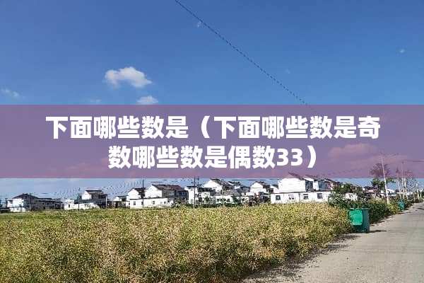 下面哪些数是（下面哪些数是奇数哪些数是偶数33）
