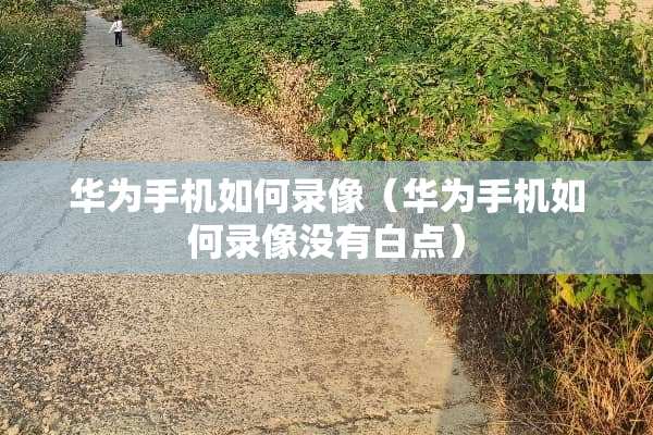 华为手机如何录像（华为手机如何录像没有白点）