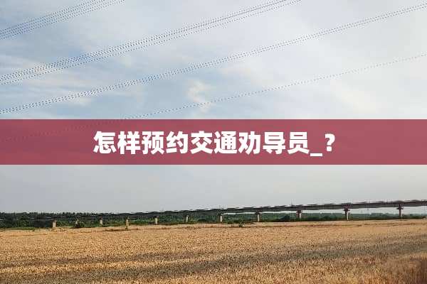 怎样预约交通劝导员_？