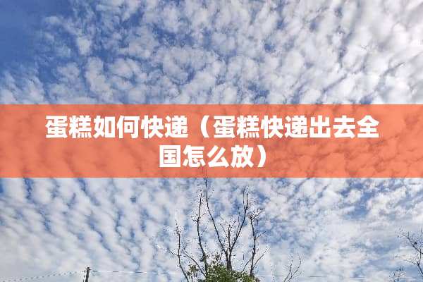 蛋糕如何快递（蛋糕快递出去全国怎么放）