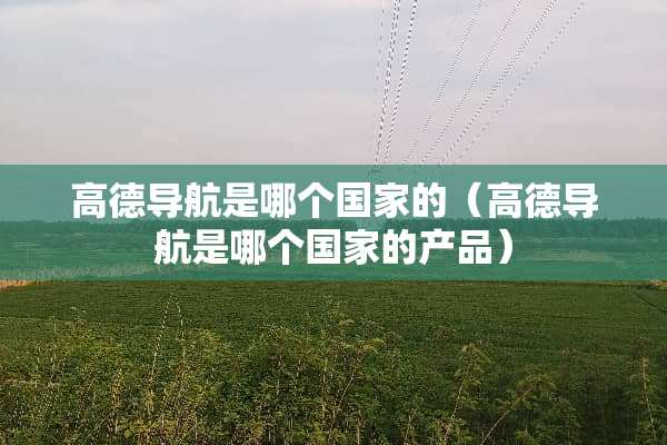 高德导航是哪个国家的（高德导航是哪个国家的产品）