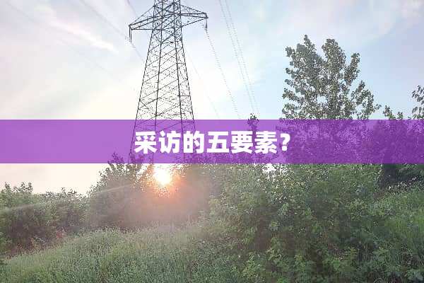 采访的五要素？
