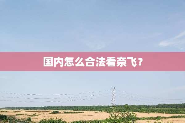 国内怎么合法看奈飞？