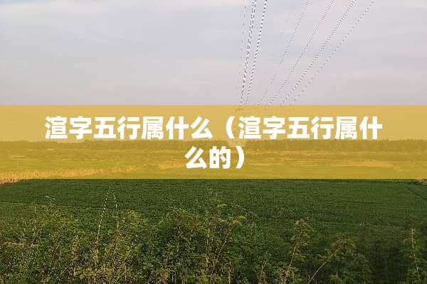 渲字五行属什么（渲字五行属什么的）