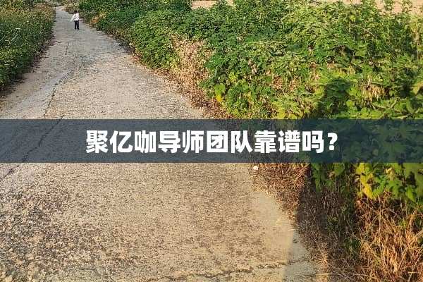 聚亿咖导师团队靠谱吗？
