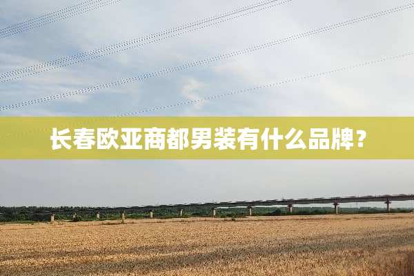 长春欧亚商都男装有什么品牌？