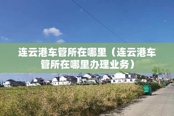 连云港车管所在哪里（连云港车管所在哪里办理业务）
