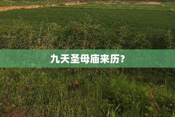 九天圣母庙来历？