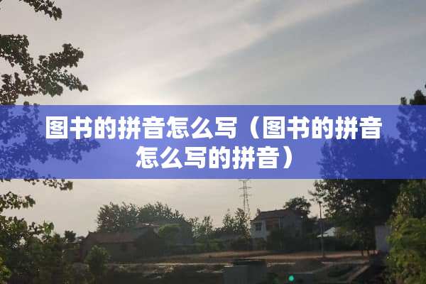 图书的拼音怎么写（图书的拼音怎么写的拼音）