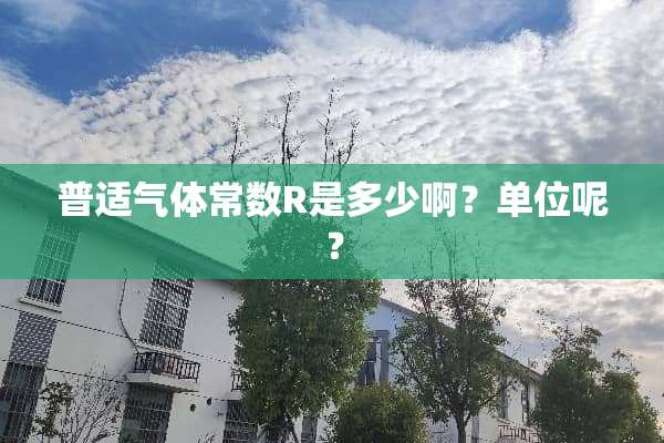 普适气体常数R是多少啊？单位呢？