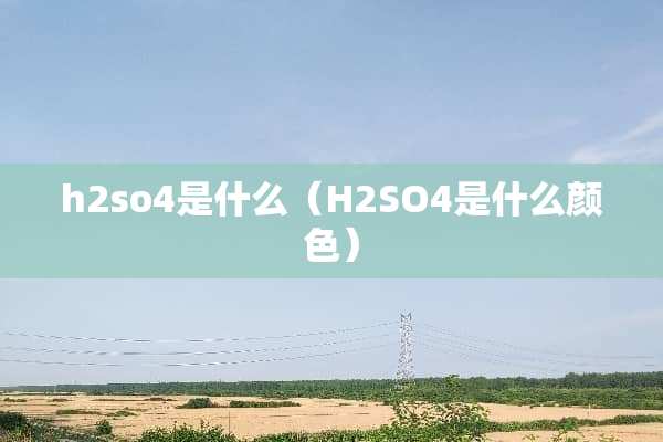 h2so4是什么（H2SO4是什么颜色）