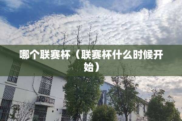 哪个联赛杯（联赛杯什么时候开始）