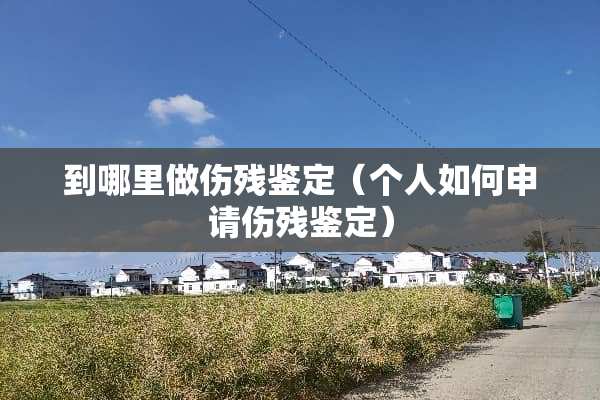 到哪里做伤残鉴定（个人如何申请伤残鉴定）