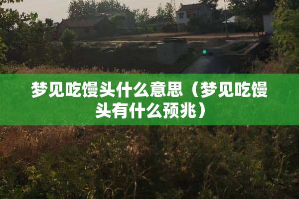 梦见吃馒头什么意思（梦见吃馒头有什么预兆）