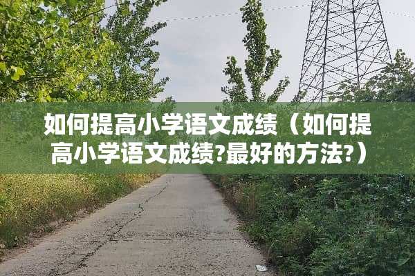 如何提高小学语文成绩（如何提高小学语文成绩?最好的方法?）
