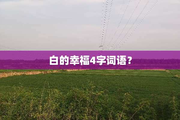 白的幸福4字词语？