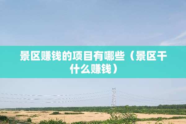 景区赚钱的项目有哪些（景区干什么赚钱）