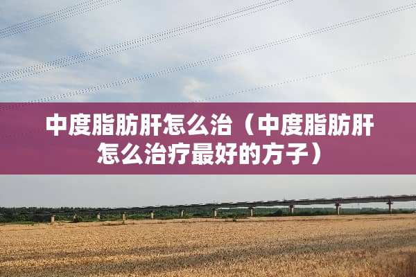 中度脂肪肝怎么治（中度脂肪肝怎么治疗最好的方子）
