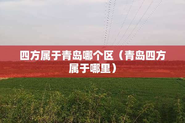 四方属于青岛哪个区（青岛四方属于哪里）