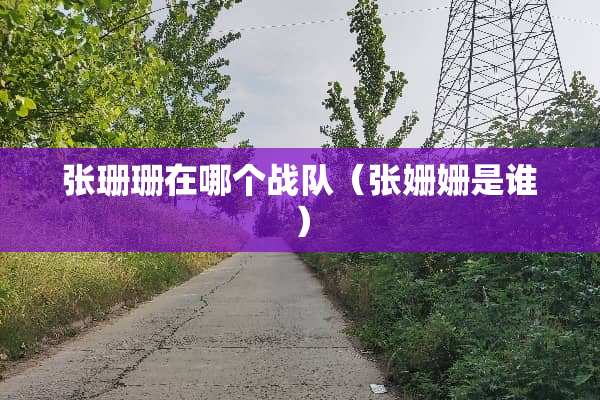 张珊珊在哪个战队（张姗姗是谁）