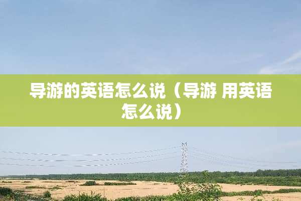 导游的英语怎么说（导游 用英语怎么说）