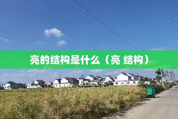 亮的结构是什么（亮 结构）