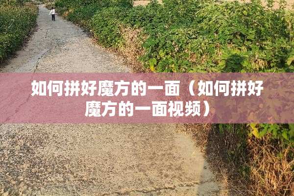 如何拼好魔方的一面（如何拼好魔方的一面视频）