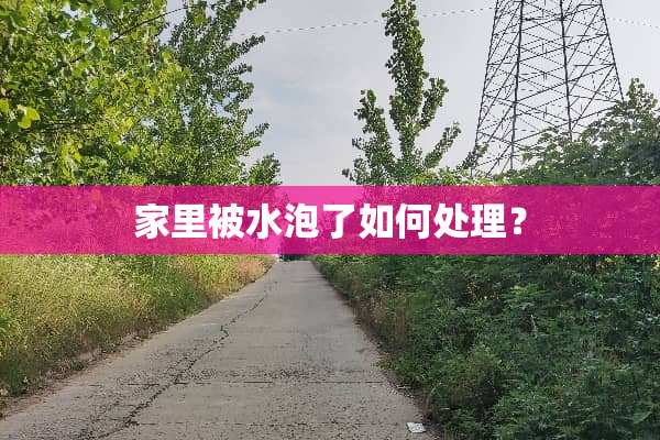 家里被水泡了如何处理？