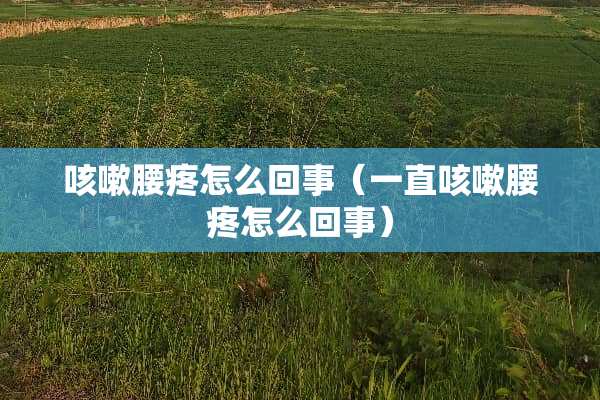 咳嗽腰疼怎么回事（一直咳嗽腰疼怎么回事）