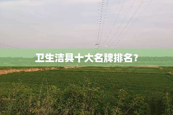 卫生洁具十大名牌排名？