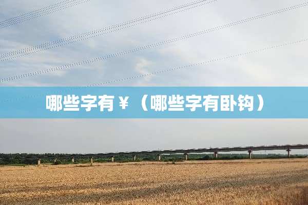 哪些字有￥（哪些字有卧钩）