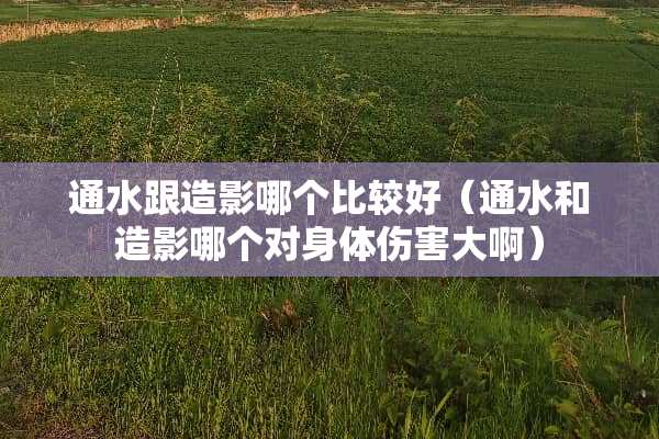 通水跟造影哪个比较好（通水和造影哪个对身体伤害大啊）
