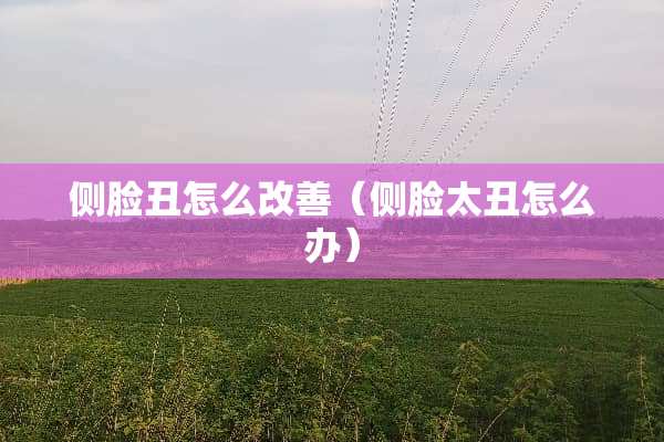 侧脸丑怎么改善（侧脸太丑怎么办）