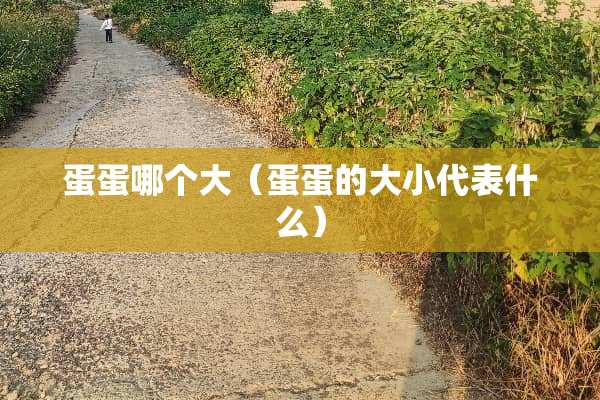蛋蛋哪个大（蛋蛋的大小代表什么）