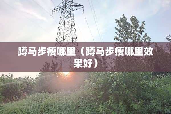 蹲马步瘦哪里（蹲马步瘦哪里效果好）