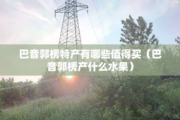 巴音郭楞特产有哪些值得买（巴音郭楞产什么水果）