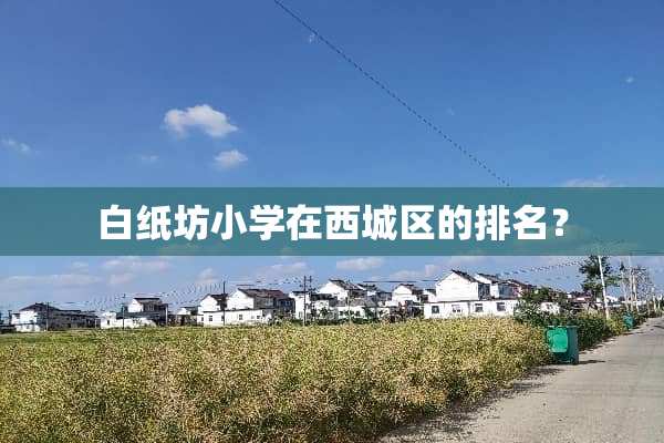 白纸坊小学在西城区的排名？