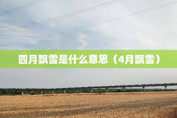四月飘雪是什么意思（4月飘雪）