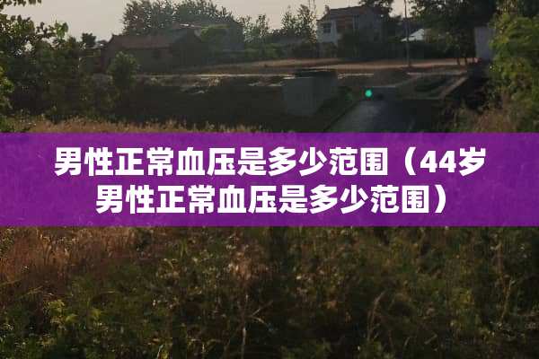 男性正常血压是多少范围（44岁男性正常血压是多少范围）