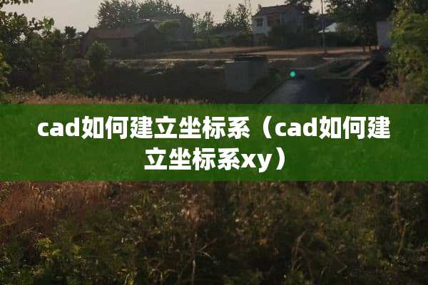 cad如何建立坐标系（cad如何建立坐标系xy）
