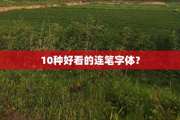 10种好看的连笔字体？