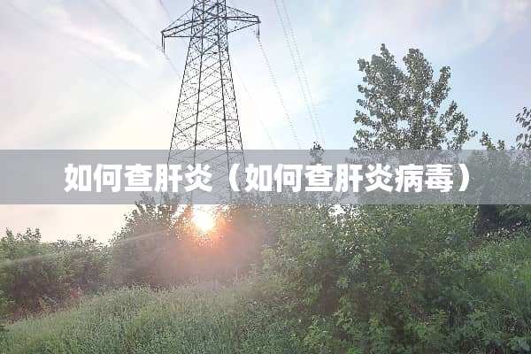 如何查肝炎（如何查肝炎**）
